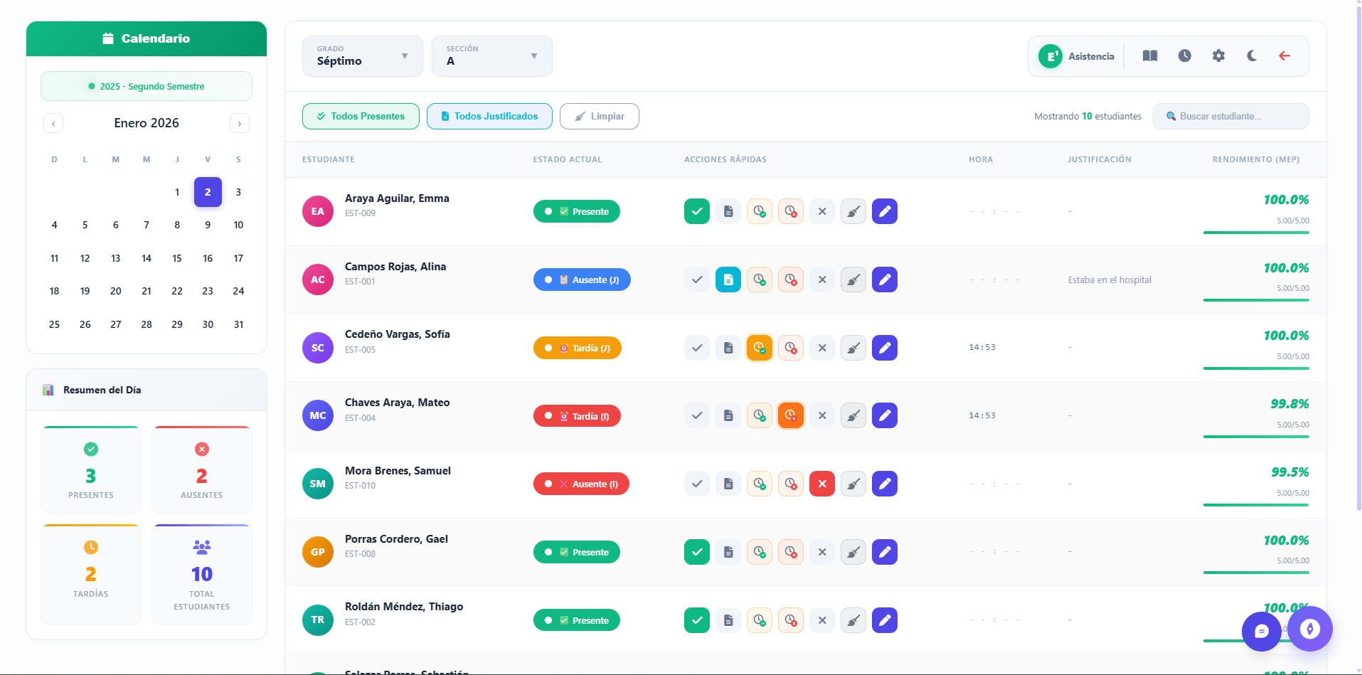 Módulo de Asistencia